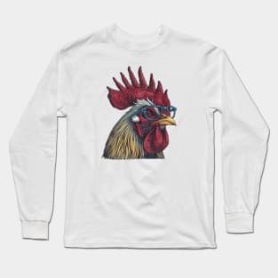 Crowing with Confidence: The Dapper Rooster! Long Sleeve T-Shirt